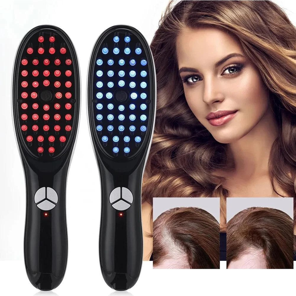 Electric 3D Scalp Massage Comb with Steam Spray & Red Blue