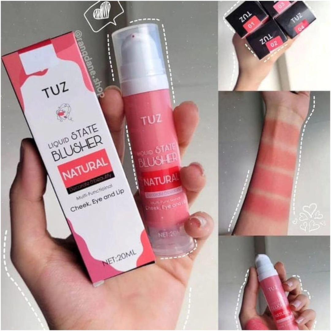TUZ Long Lasting Liquid Blush Natural Tint For Cheeks Eyes And Lips - 20ML