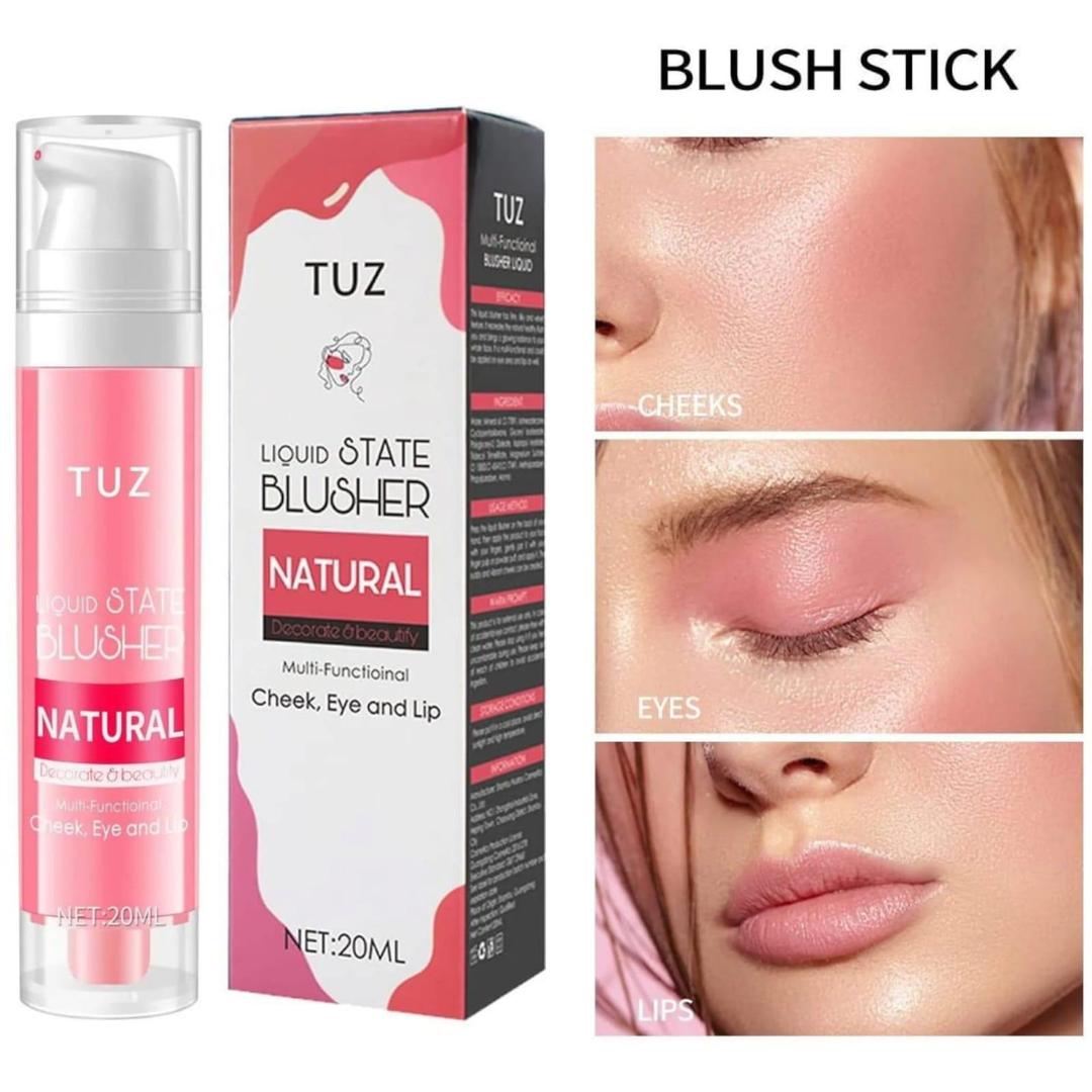 TUZ Long Lasting Liquid Blush Natural Tint For Cheeks Eyes And Lips - 20ML