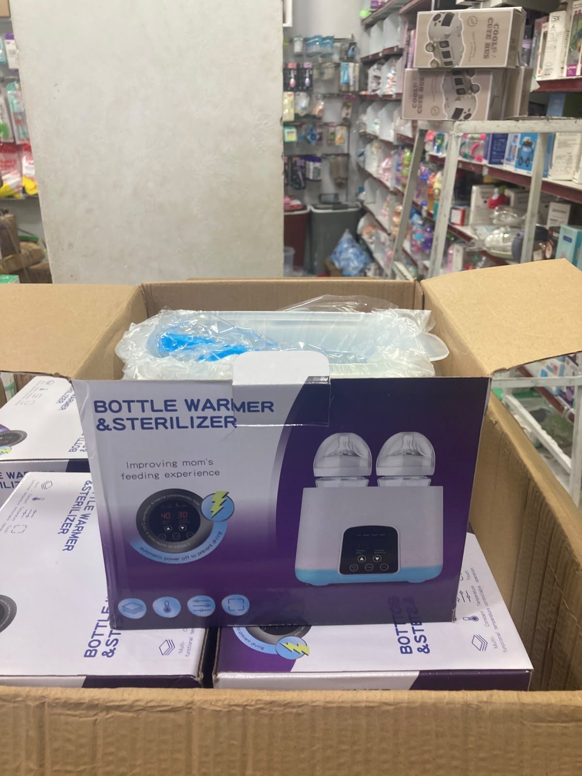 2-in-1 Double Baby Bottle Warmer & Steam Sterilizer with Digital Display and Remote Control