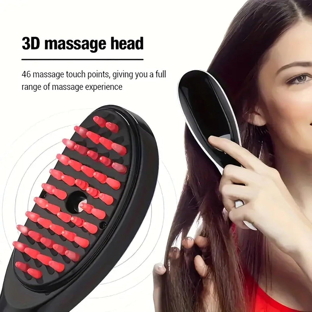Electric 3D Scalp Massage Comb with Steam Spray & Red Blue