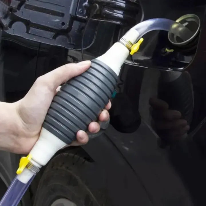 Portable Manual Fuel Transfer Pump For Car Bike Boat Petrol Diesel Oil Water 39 Inches