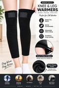 Thermal Knee & Leg Warmers - Adjustable Fleece Lined (Pair)