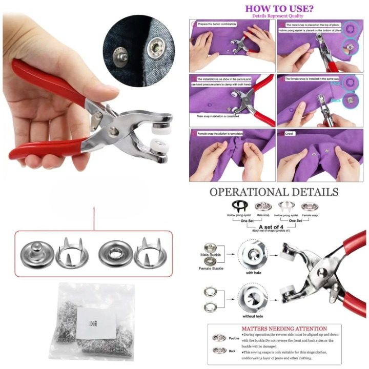 Metal Hand Press Tich Button fixer Machine metal good quality