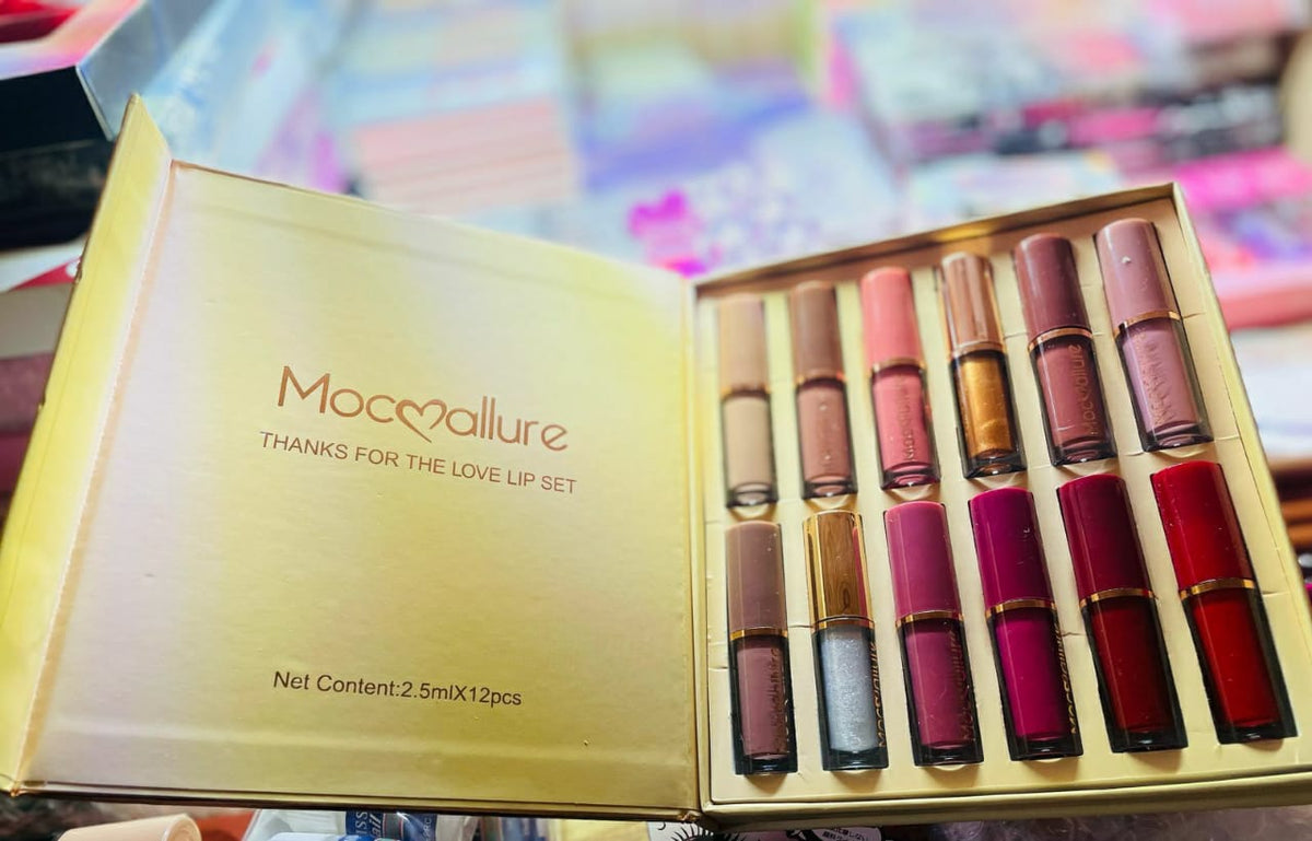 12 Pcs Mocallure Transparent Clear Lip Gloss