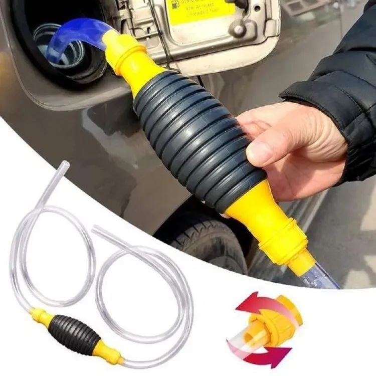 Portable Manual Fuel Transfer Pump For Car Bike Boat Petrol Diesel Oil Water 39 Inches